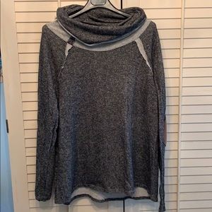 Gray cowl neck sweater